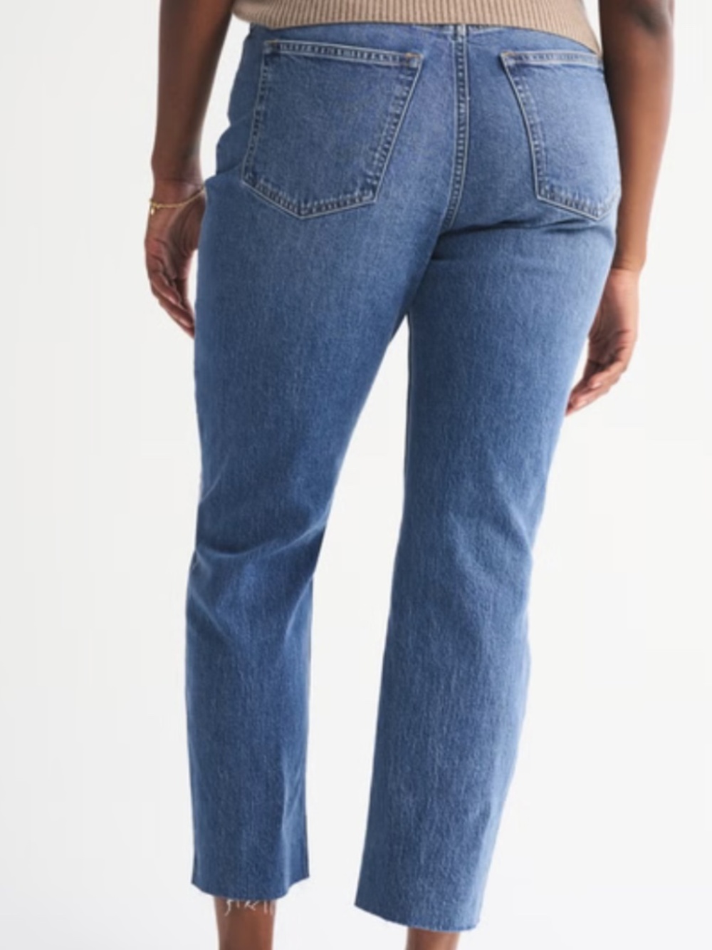 Abercrombie Curve Love Ankle Straight Jeans Black 34/18
